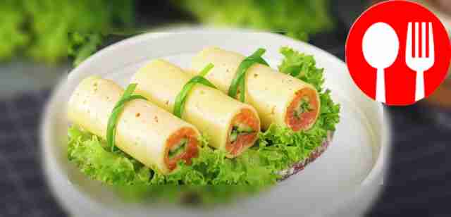 Рулетики с лососем