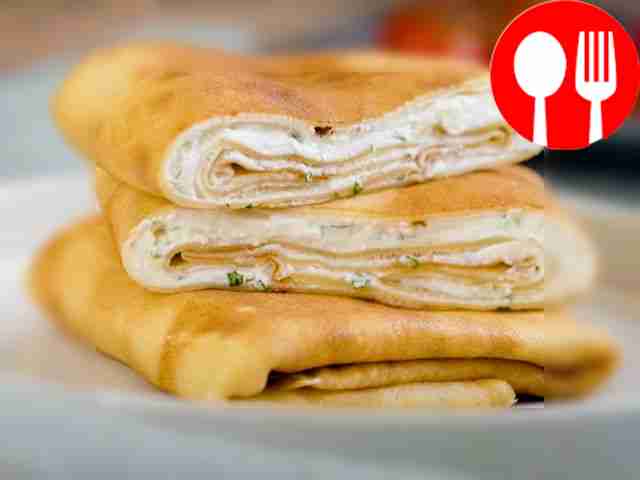 Блины с фетой и зеленью