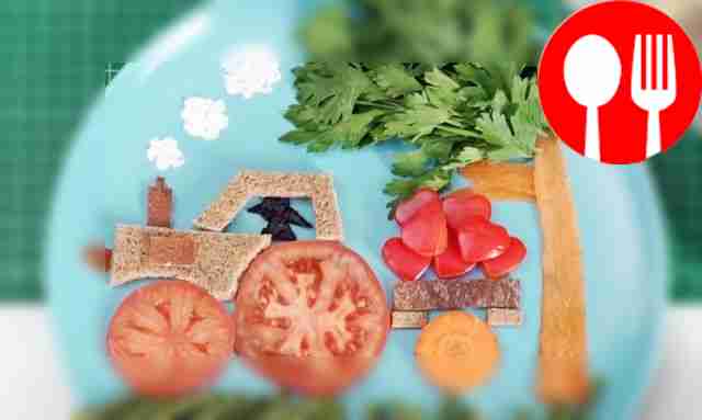 "Machine" made of vegetables