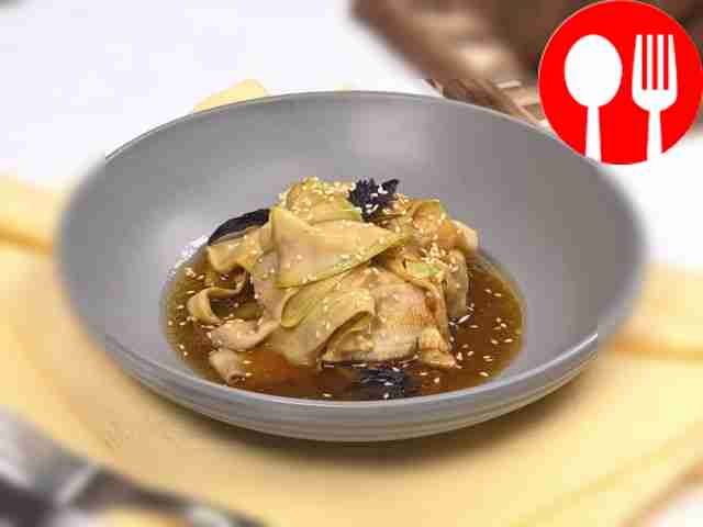 Marinated zucchini in soy sauce