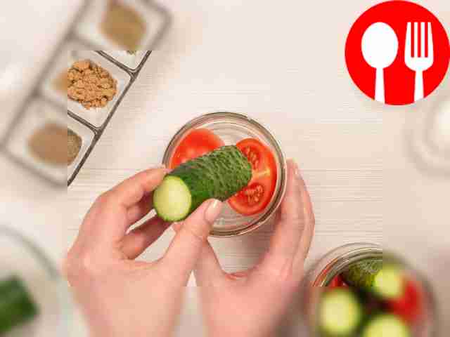 Start pickling the cucumbers. Place a pan of...