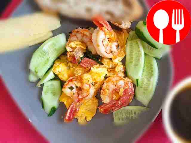 Tender scramble with langoustines