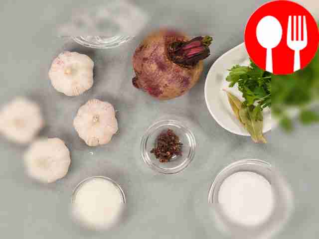 Separate the garlic heads into cloves and...