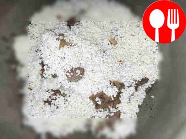 Add salt and pepper, then rinse the rice and...