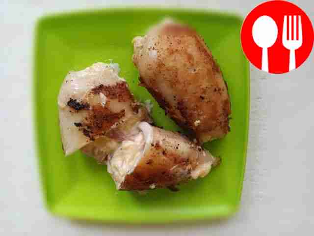 Кальмар фаршированный ветчиной