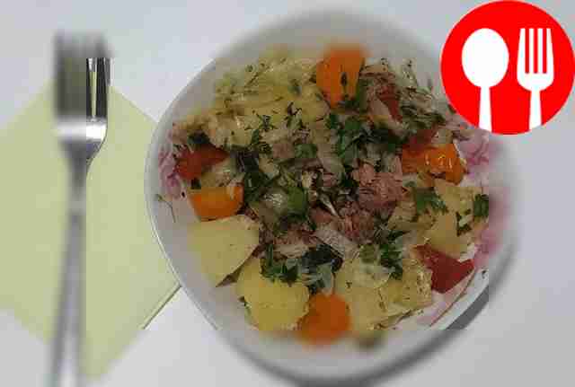 Сочная баранина с овощами