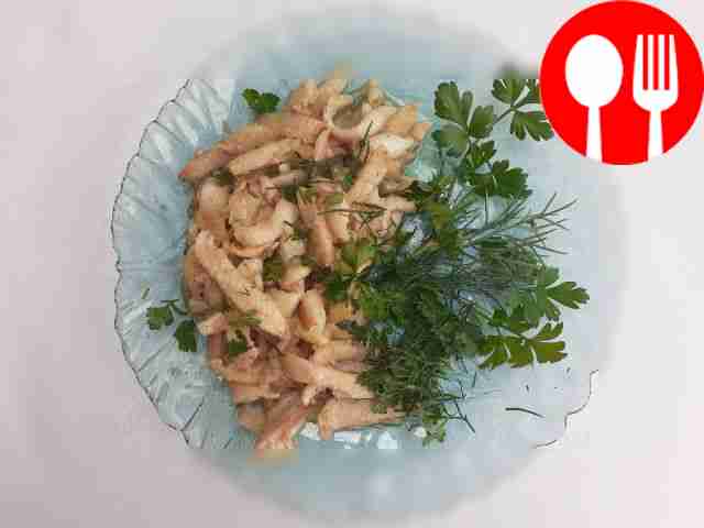 Fried squid with garlic