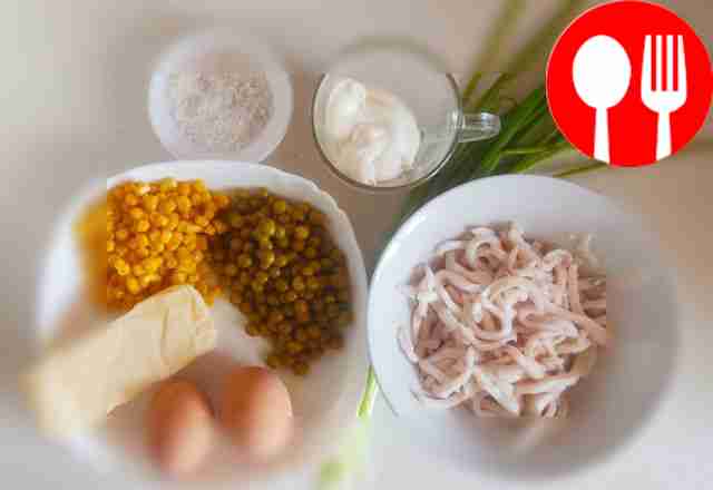 Prepare all squid salad ingredients. Boil the...