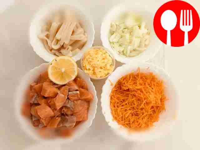 Finely chop the onion and carrots, grate the...