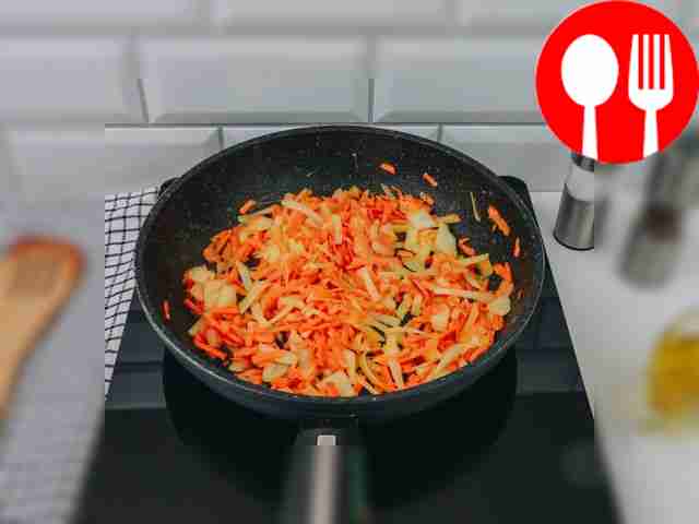 Heat a frying pan with vegetable oil. Fry the...