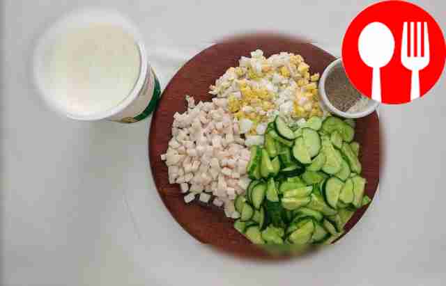 Cut the cucumbers into half circles. In a deep...