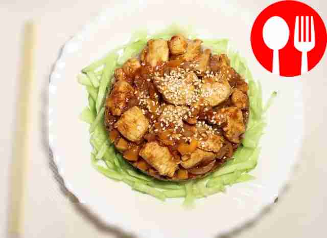 Домашний вок с курицей