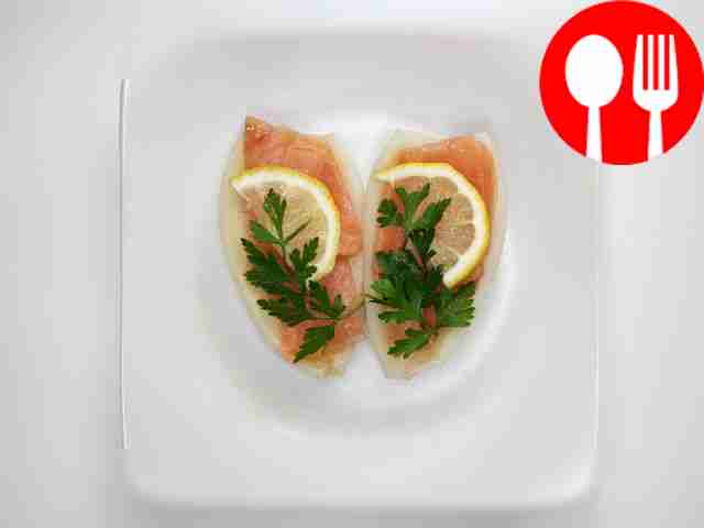 Light snack with seafood