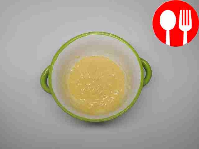 Prepare the batter by whisking an egg in a...