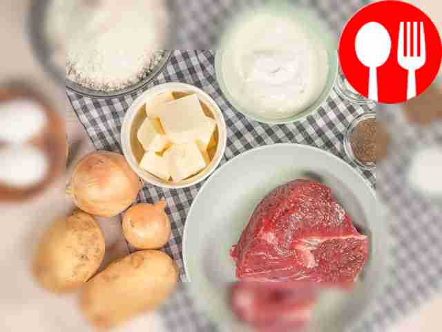Prepare ingredients for a yeast-free meat and...