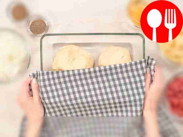 Prepare the dough. Mix butter and sour cream...