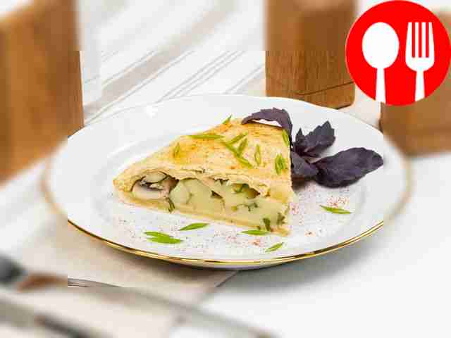 Пирог с картошкой и грибами