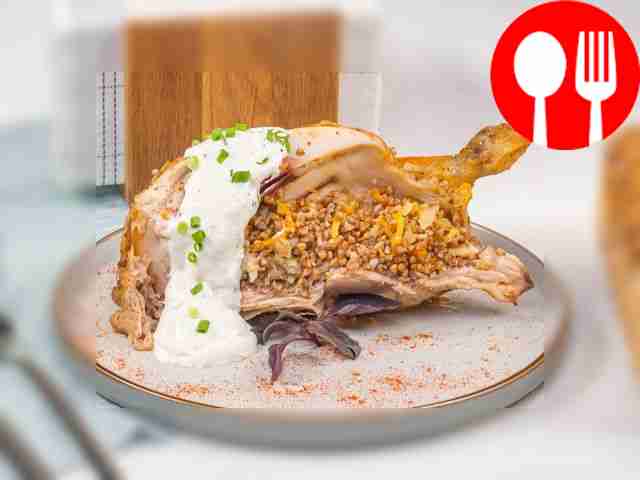 Chicken stuffed with buckwheat