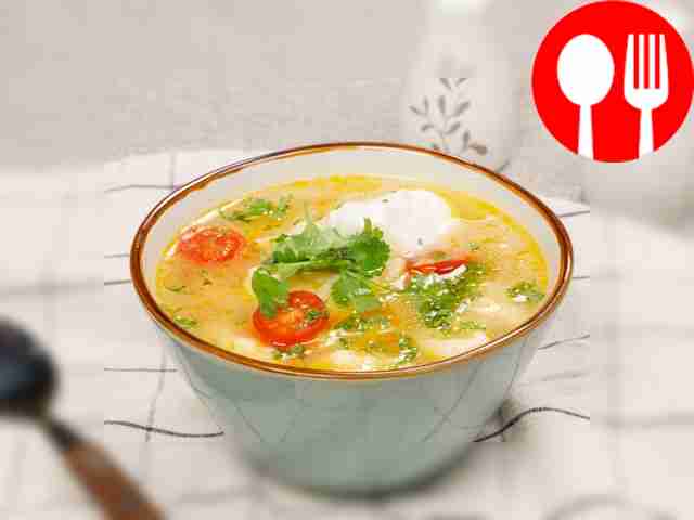 Dumplings for soup made from flour and cream