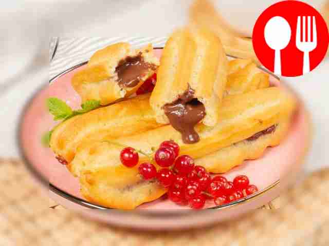 Домашние эклеры с шоколадным кремом