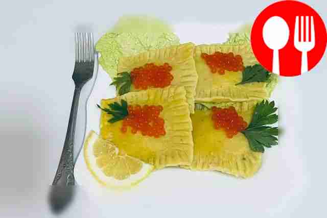 Пикантные равиоли с рыбой