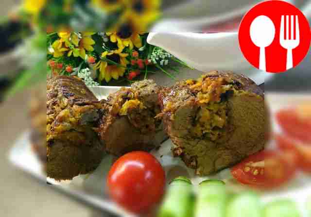 Говядина, запеченная в фольге с сочной начинкой
