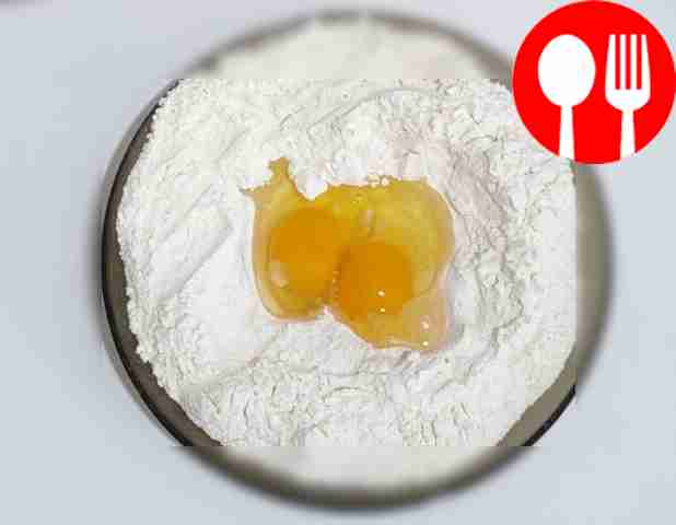 Mix flour with eggs and knead the dough. For...