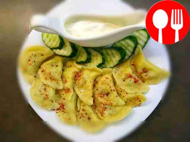 Serve the ravioli with potatoes while still...