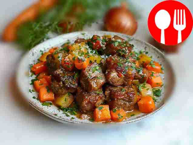 Soft venison with vegetables