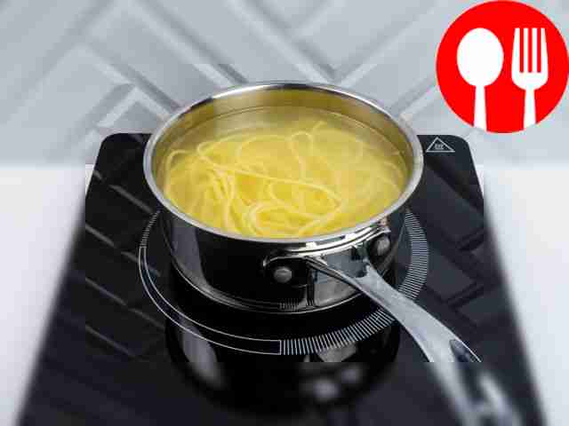 When the water boils, add spaghetti to the...