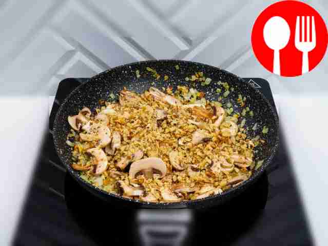 Add the mushrooms and fry them for 5-7...