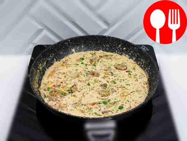 Add sour cream to the pan and reduce heat. Add...