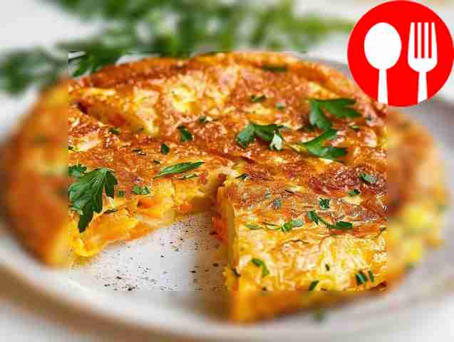 Light tortilla with carrots