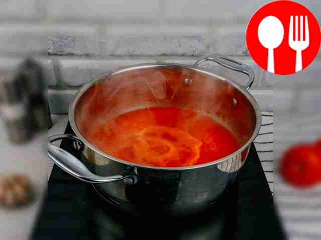Place the chopped tomatoes in a saucepan....