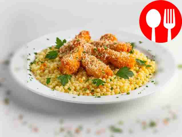 Ptitim with chicken and cinnamon