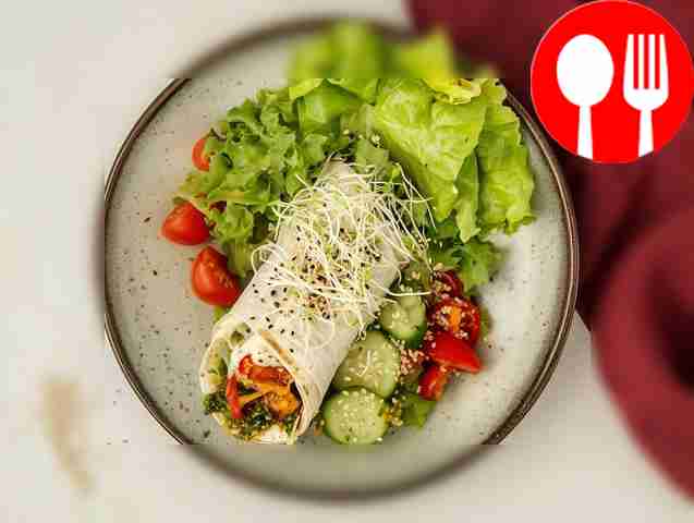 Хрустящий буррито с жареными овощами