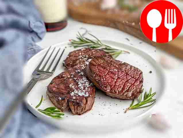 Venison steak in a simple marinade