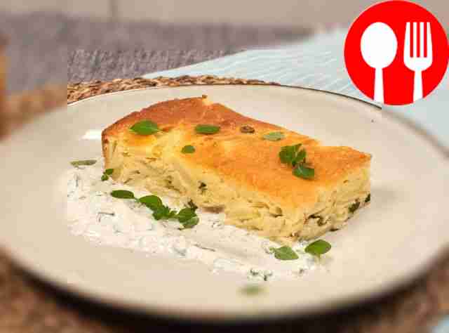 Заливной пирог с картошкой