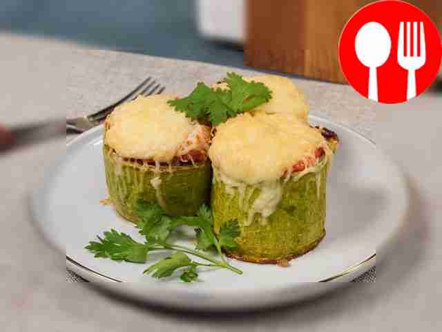 Фаршированные кольца кабачков