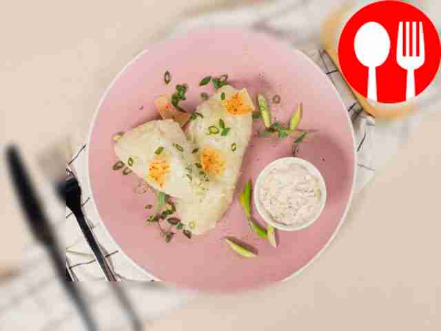 Serve the finished zeppelin dumplings from...