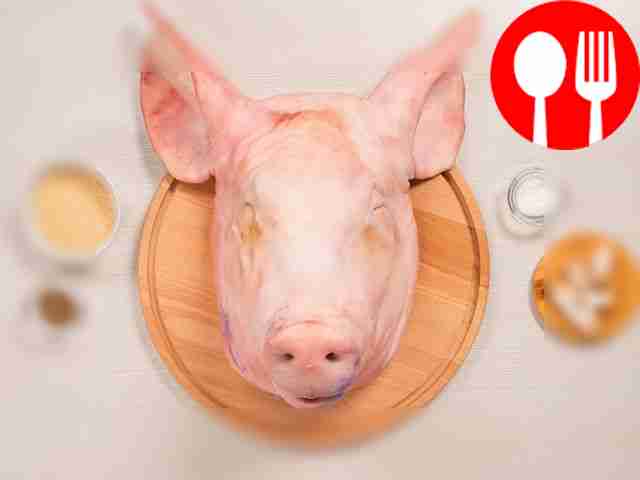 Prepare ingredients for jellied head. Chop the...