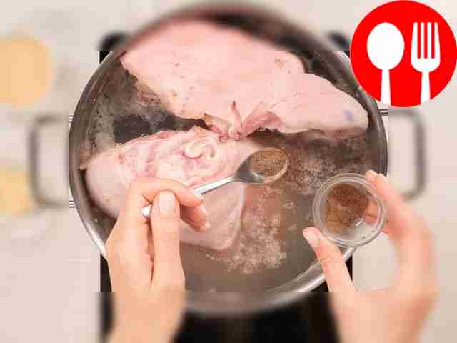 Cook the meat. Place all the head parts in a...