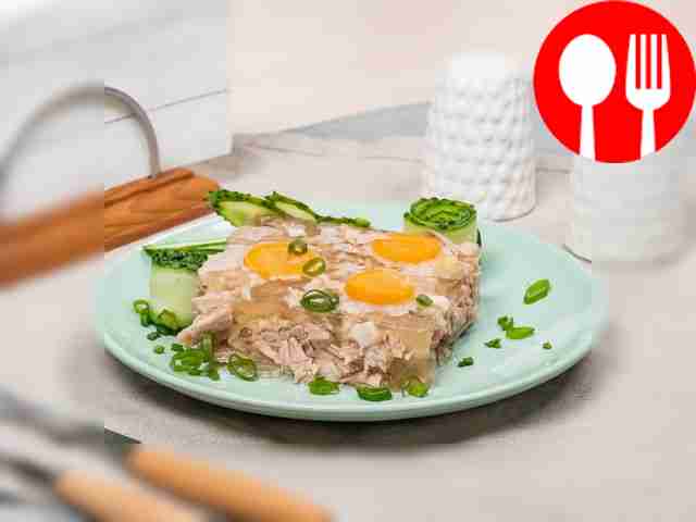 Pork jellied meat with gelatin