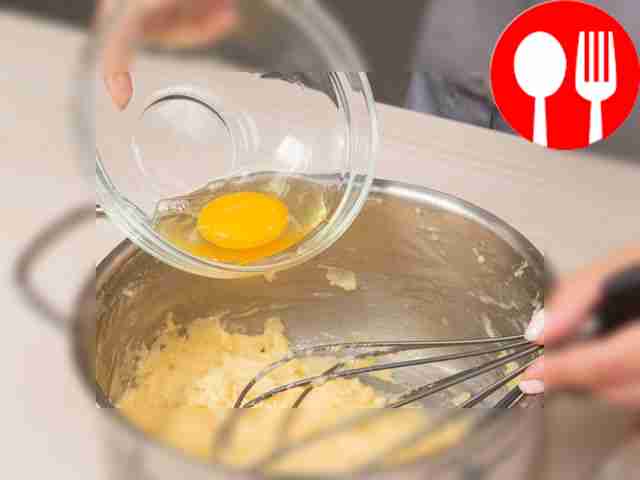 Prepare the dough for homemade eclairs....