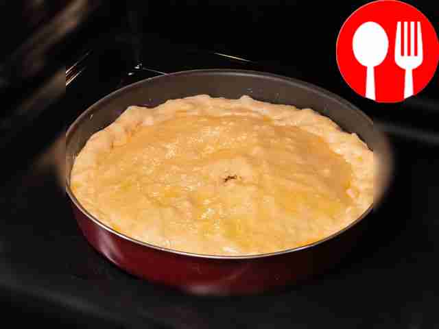 Form the cake and prepare it for baking. The...