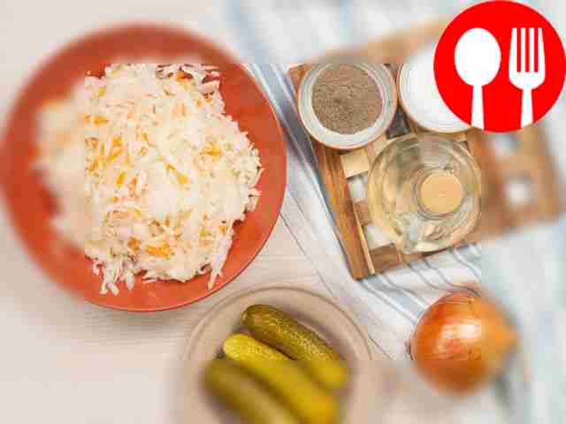 Prepare the ingredients for the sauerkraut and...