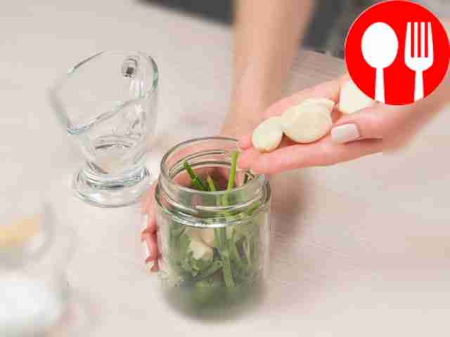 Fill the jars. Place sprigs of dill and...