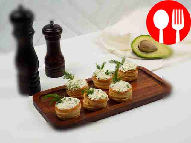 Instead of tartlets, you can use toast or...