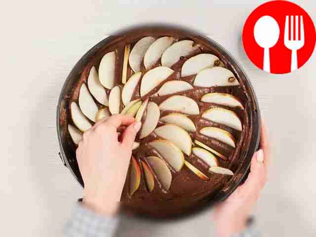 Make chocolate pear pie. Beat the sugar and...