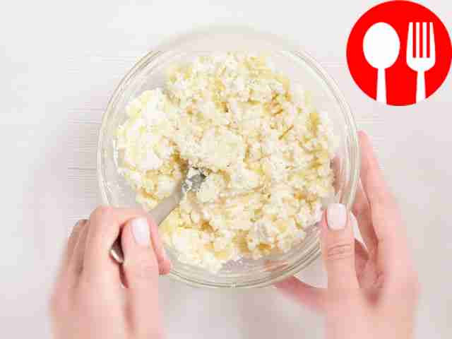 Make the filling. Grate the cheeses on a...